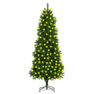 Sztuczna choinka z lampkami LED, 240 cm, zielona