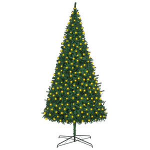 Sztuczna choinka z lampkami LED, 400 cm, zielona