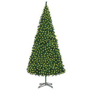 Sztuczna choinka z lampkami LED, 500 cm, zielona