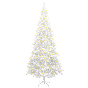 Sztuczna choinka z lampkami LED, L 240 cm, biała