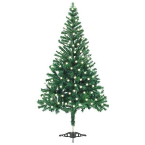 Sztuczna choinka ze stojakiem i LED, 120 cm, 230 gałązek