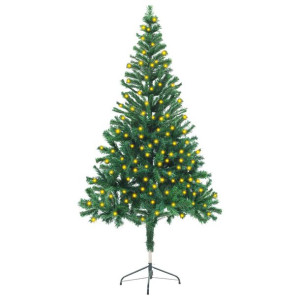 Sztuczna choinka ze stojakiem i LED, 150 cm, 380 gałązek