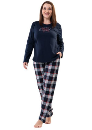 Piżama Damska Vienetta bawełniana +Size 3XL długa