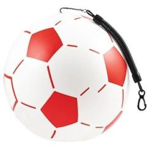 PIŁKA NOŻNA na SPRĘŻYNIE lince 23cm TREFL CZERWONA