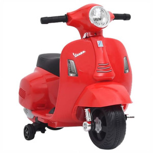 Zabawkowy motocykl elektryczny Vespa GTS300, czerwony