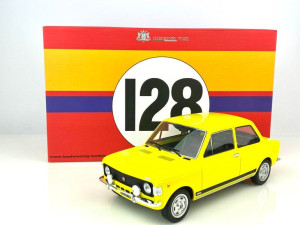 Fiat 128 Rally 1300 1971 Yellow Laudoracing 1:18