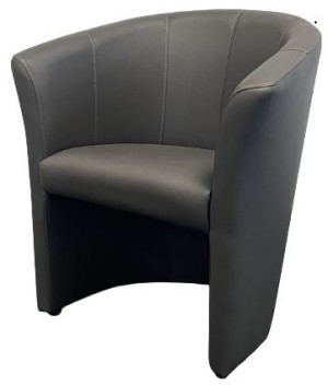 Fotel Eko Skóra Szary Premium Cuba Wygodny Nowoczesny Design