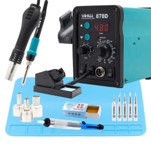 Stacja 2w1 740w Yihua 878d Duży Zestaw Na Prezent