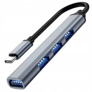 Hub Usb-c 4x Usb 3.0 Rozgałęźnik Replikator Portów
