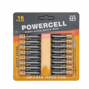 Bateria cynkowo-węglowa Powercell UM-4 16 szt.