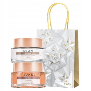 Avon Ageless Zestaw Kremów Dzień I Noc + Torebka