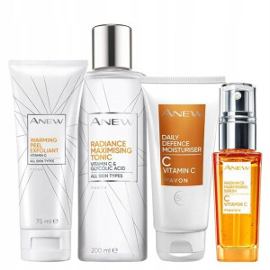 Avon Anew Zestaw Do Twarzy Z Witaminą C 4 Sztuki