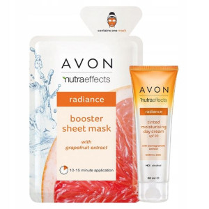Avon Nutraeffects Zestaw Rozświetlający Krem+maska