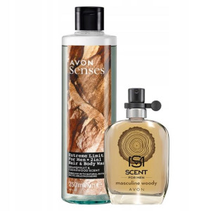 Avon Woda Scent Masculine Woody 30 Ml + Żel Extrem