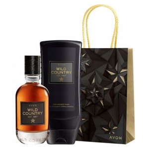 Avon Woda Wild Country Dla Niego + Żel + Torebka
