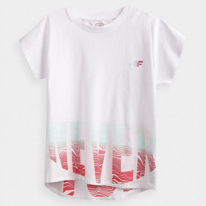 T-shirt 4f Hjl21-jtsd006 10s - Biały; 146 Cm