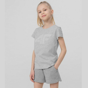 T-shirt 4f Hjl22-jtsd005 27m - Szary; 140 Cm