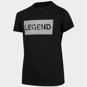 T-shirt 4f Hjl22-jtsm005 20s - Czarny; 152 Cm