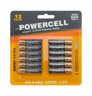 Baterie Cynkowo-węglowe Powercell Aaa (r3) 12 Szt.