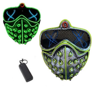 Maska Led Świecąca Punk Cosplay Halloween Karnawał