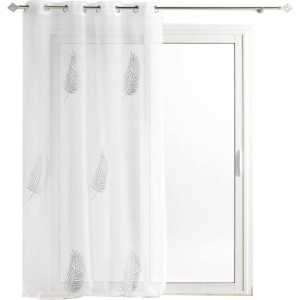 Firana gotowana przelotkach 140x240 PALMEOR SILVER