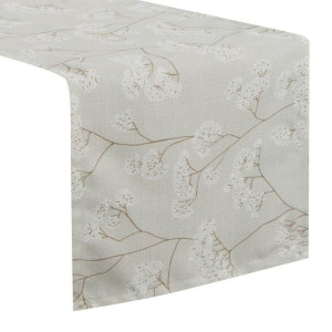 Bieżnik strukturalny w kwiaty FLORE 40X140 jasnozielony