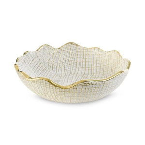 Misa ceramiczna SELMA 20X20X6 biała + złota