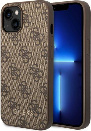 Etui Guess GUHCP14SG4GFBR Apple iPhone 14 brązowy/brown hard case 4G Metal