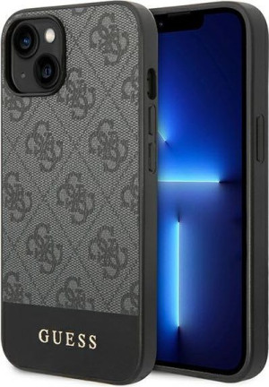 Etui Guess GUHCP14SG4GLGR Apple iPhone 14 szary/grey hard case 4G Stripe Co