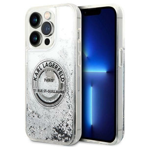 Etui Karl Lagerfeld KLHCP14LLCRSGRS Apple iPhone 14 Pro srebrny/silver hard