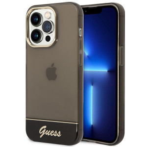 Etui Guess GUHCP14LHGCOK Apple iPhone 14 Pro czarny/black hardcase Transluc