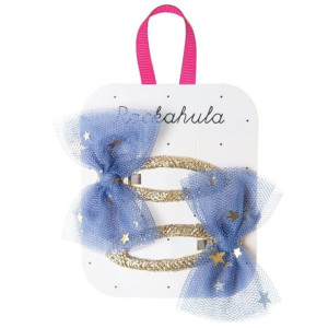 Rockahula Kids - 2 spinki do włosów Moonlight Tulle Bow Clips Blue