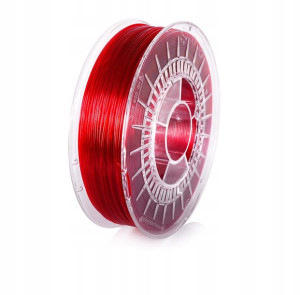 Filament ROSA 3D PETG 1,75mm 800g Czerwony Transp.