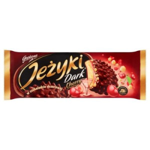 Pakiet 4szt Jeżyki Dark Cherry Herbatniki w czekoladzie deserowej 140 g