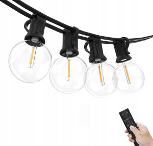 Łańcuch Świetlny LED z Pilotem 7,6m 12 LED