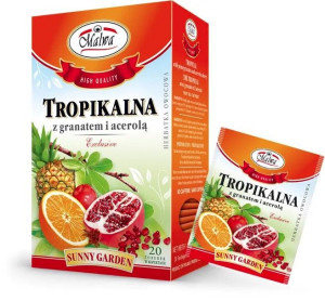Malwa Sunny Garden Herbata Tropikalna z granatem i acerolą 40 g (20 x 2 g)