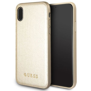 Guess Iridescent - Etui Iphone Xs / X (złoty)