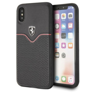 Ferrari Victory - Skórzane Etui Iphone Xs / X (czarny)