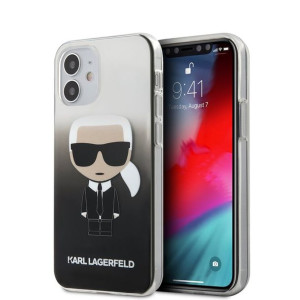 Karl Lagerfeld Iconik Gradient - Etui Iphone 12 Mini (czarny)
