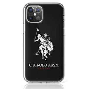 Us Polo Assn Big Double Horse Logo - Etui Iphone 12 Mini (czarny)