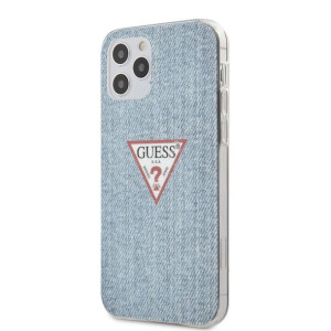 Guess Denim Triangle Lt - Etui Iphone 12 / Iphone 12 Pro (niebieski)
