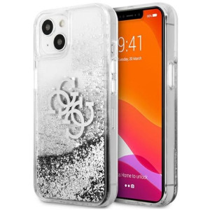 Guess Liquid Glitter 4g Big Logo - Etui Iphone 13 Mini (srebrny)
