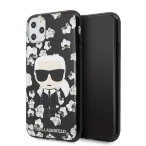 Karl Lagerfeld Iconic Karl Flower - Etui Iphone 11 Pro (czarny)