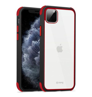 Crong Trace Clear Cover - Etui Iphone 11 Pro (czarny/czerwony)