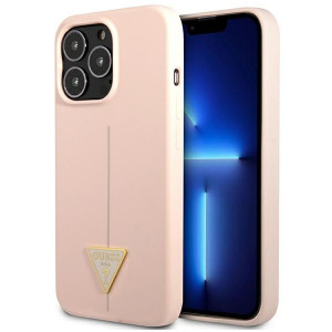 Guess Silicone Triangle Logo - Etui Iphone 13 Pro (różowy)