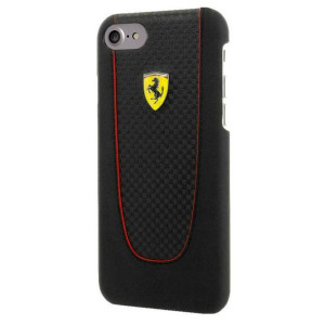 Ferrari Pit Stop Black Trim - Etui Iphone 8 / 7 (black Carbon)