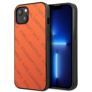 Karl Lagerfeld Perforated Allover - Etui Iphone 13 Mini (pomarańczowy)