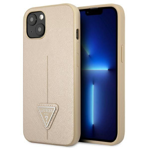Guess Saffiano Triangle Logo Case – Etui Iphone 13 (beżowy)