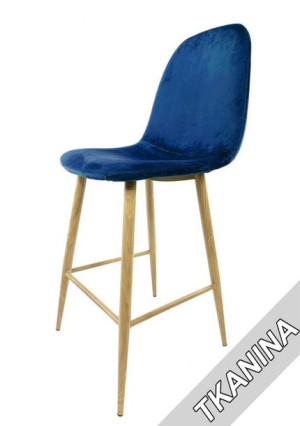Krzesło barowe hoker AVOLA BLUE VELVET