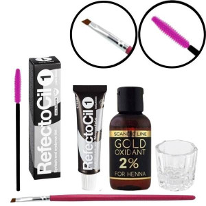Zestaw Henna REFECTOCIL 1 Oxydant Kieliszek Pędzel Nowy Refectocil henny CZ